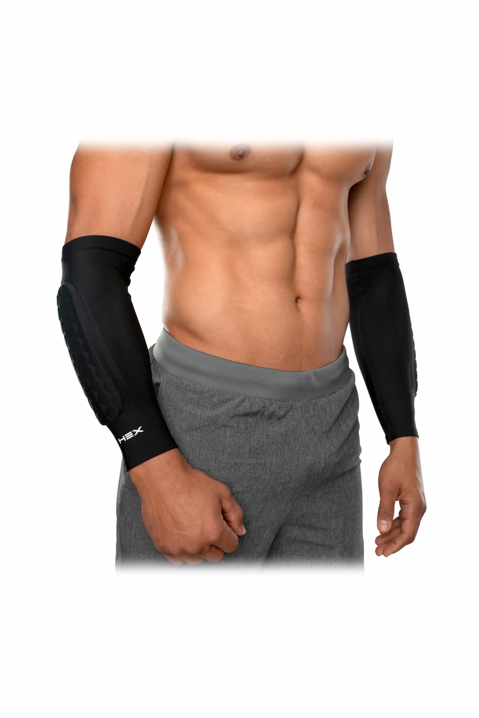McDavid 651 Hex Manchettes de compression pour le soutien et la protection de l’avant-bras, idéales pour le rugby, le basket-ball, le football, l’haltérophilie et autres (1 paire)