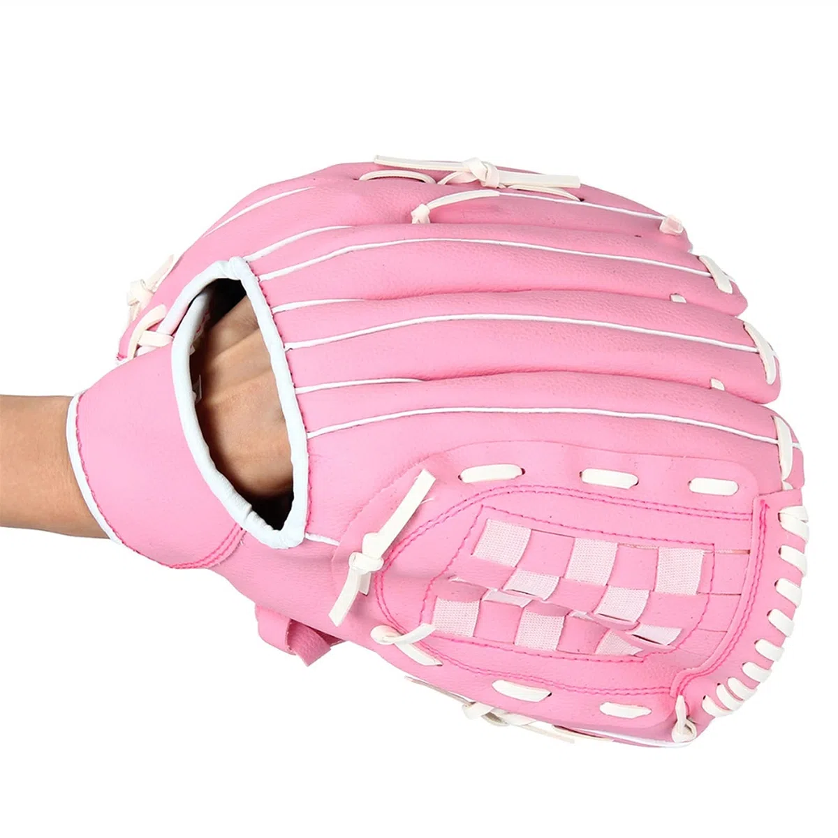 Gant de Baseball 10.5/11.5/12.5 Pouces Sports de Plein air Gant de Baseball Rose Gant Softball Pratique à Gauche pour Homme Adulte Femme Formation