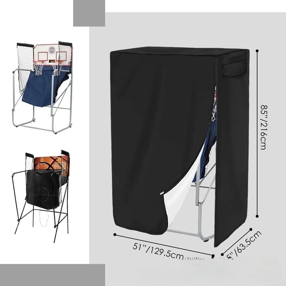Housse de jeu d'arcade pliable et imperméable, avec fermeture éclair et cordon de serrage pour intérieur et extérieur (noir 420D)