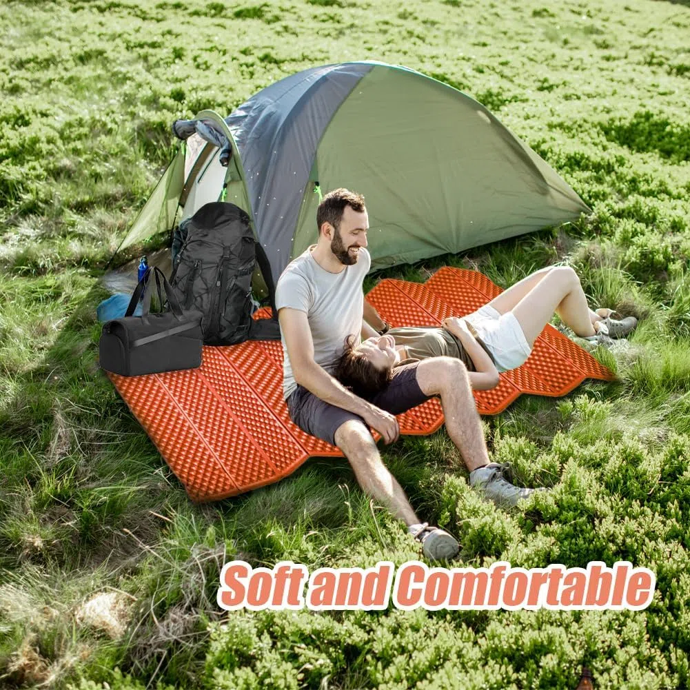 Tapis de camping pliable en mousse, ultra léger, tapis d'extérieur pour tente de plage, matelas de couchage pliable à cellules fermées, matelas doux pour adultes, imperméable, randonnée, randonnée