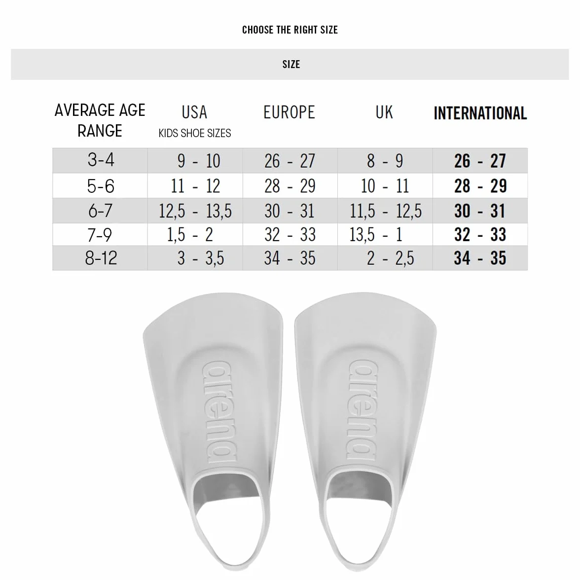 Arena Kids' Junior Swim Fin
