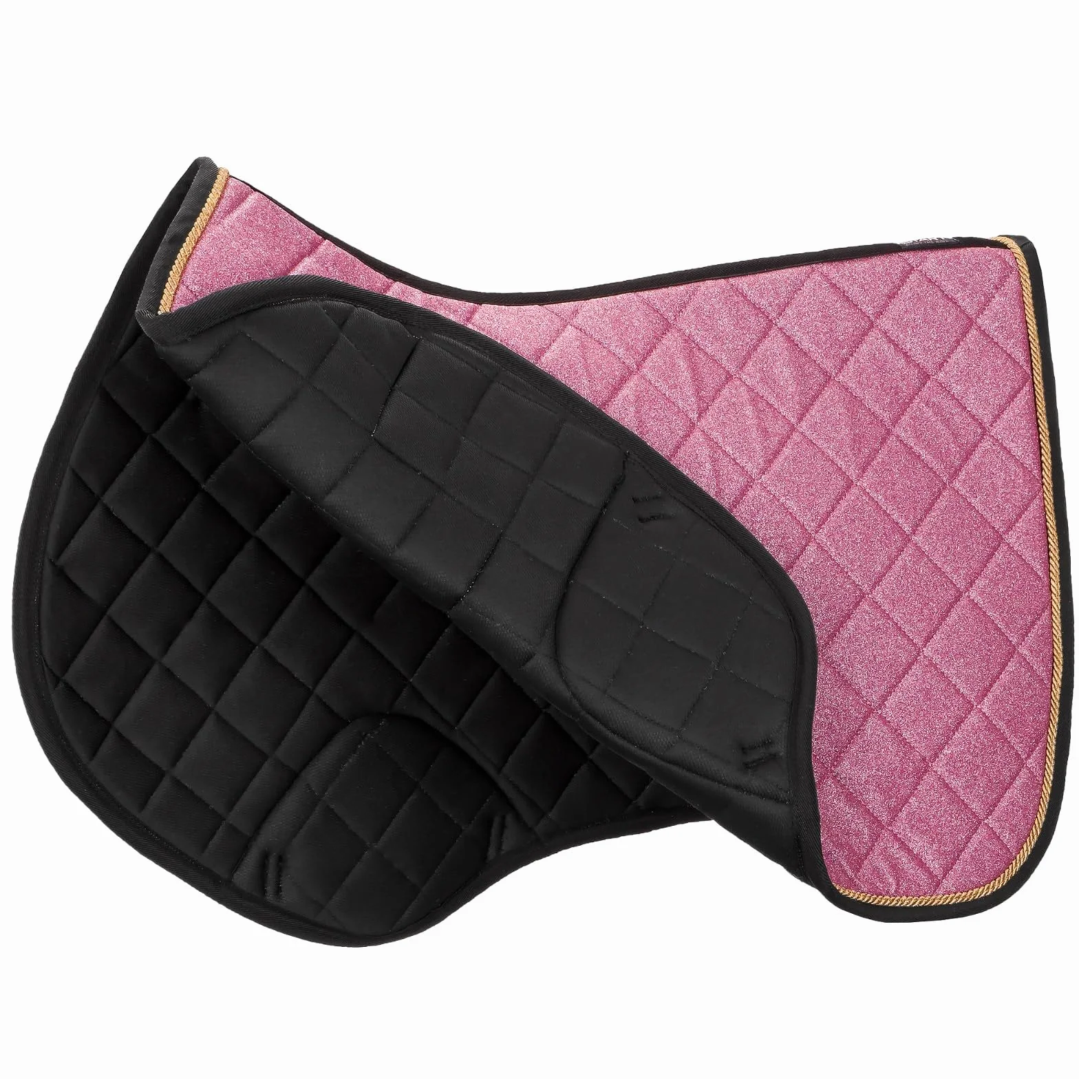Start Seville Tapis de selle pour cheval, tapis de selle baroque avec cordon décoratif, tapis de selle pour cheval, pour dressage (DR) et polyvalence (VS) (rose, polyvalence)