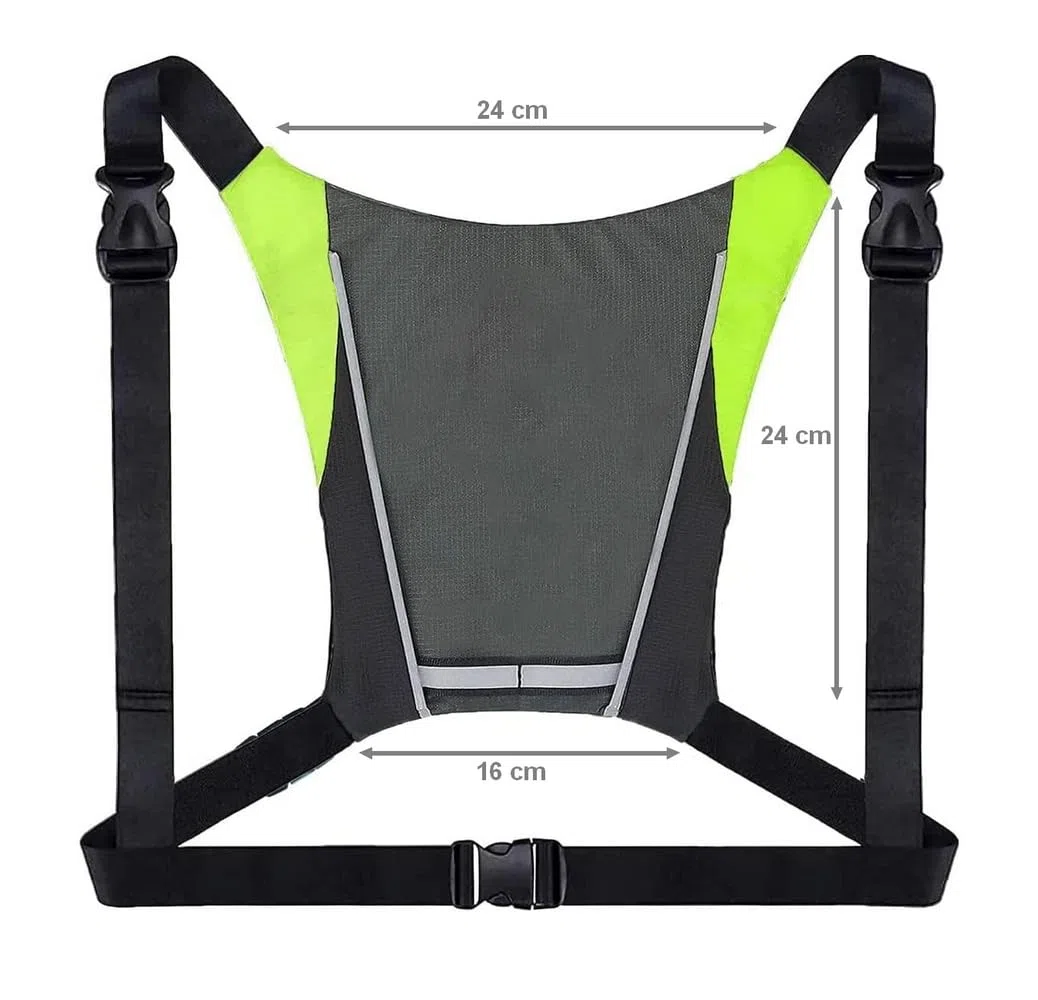 Gilet Dossard à 48 LEDs Clignotant réfléchissant avec Signalisation de Direction pour Vélo et Trottinette. Télécommande et Rechargeable. Vendeur français et Stock en France.