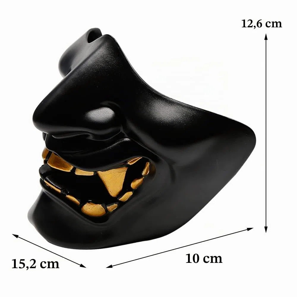 Demi-Masque de Protection pour Airsoft, Monstre Kabuki, samouraï, Hannya Oni pour Bal masqué, fête, Halloween, Jeux de Guerre