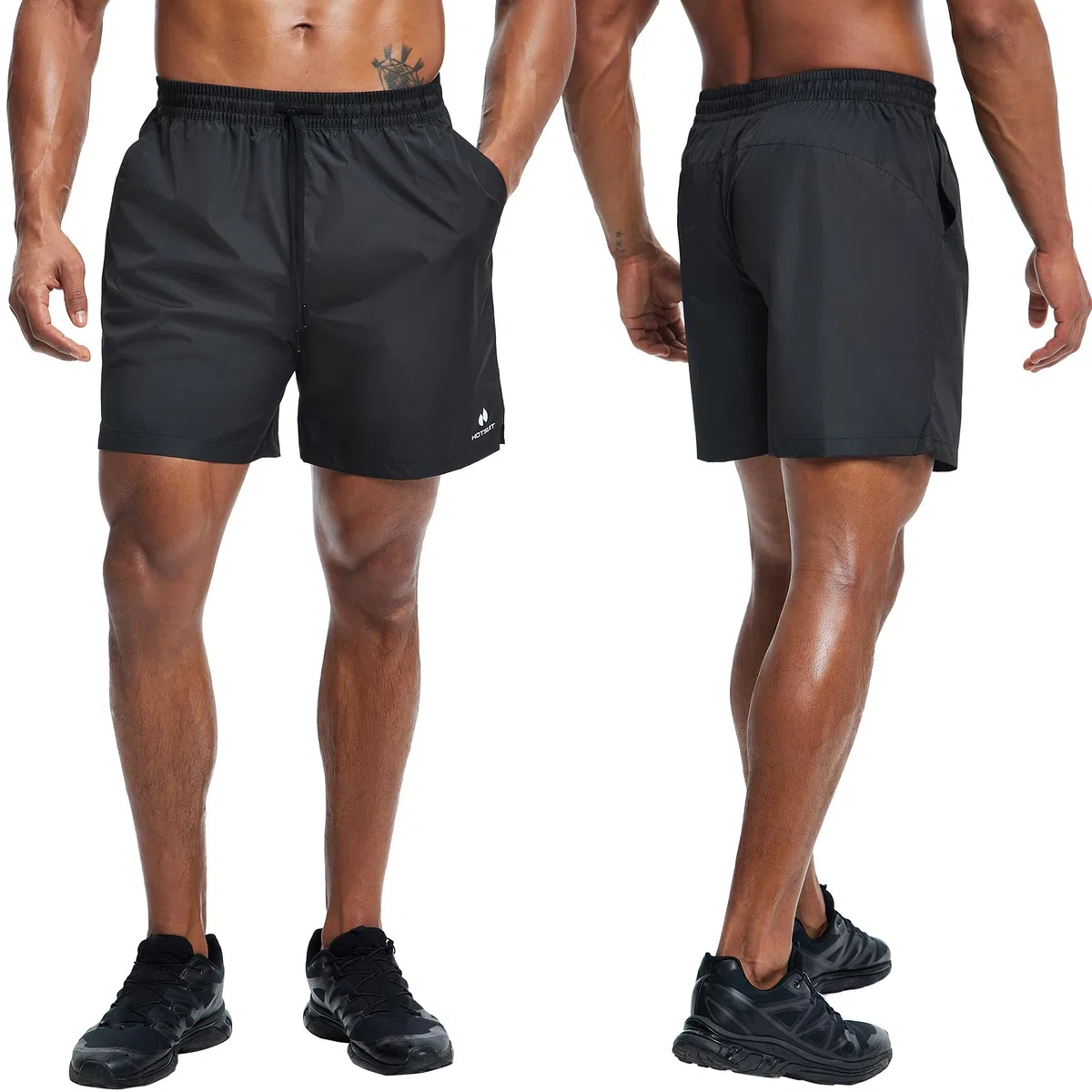 HOTSUIT Short de sudation pour homme pantalon de sudation pour transpiration avec sport en gym pour amincissant Noir