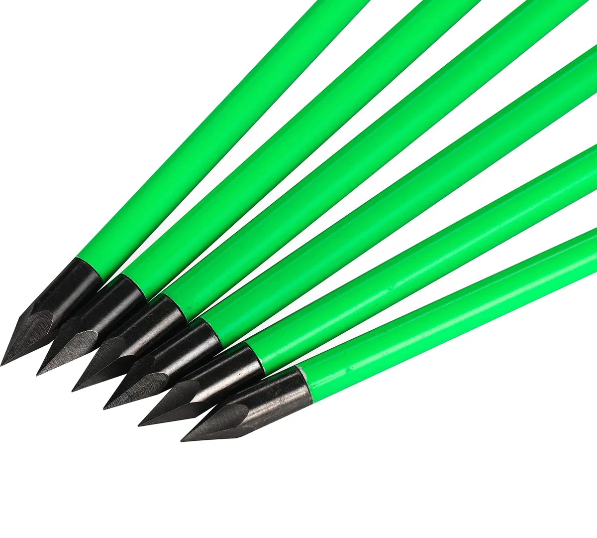 Arbalète Flèches 6.3'' Pistolet Arbalète Carbone Arbalète Flèches avec Pointes de Flèche 50 à 80 LBS pour Pratiquer la Cible de tir et la Chasse