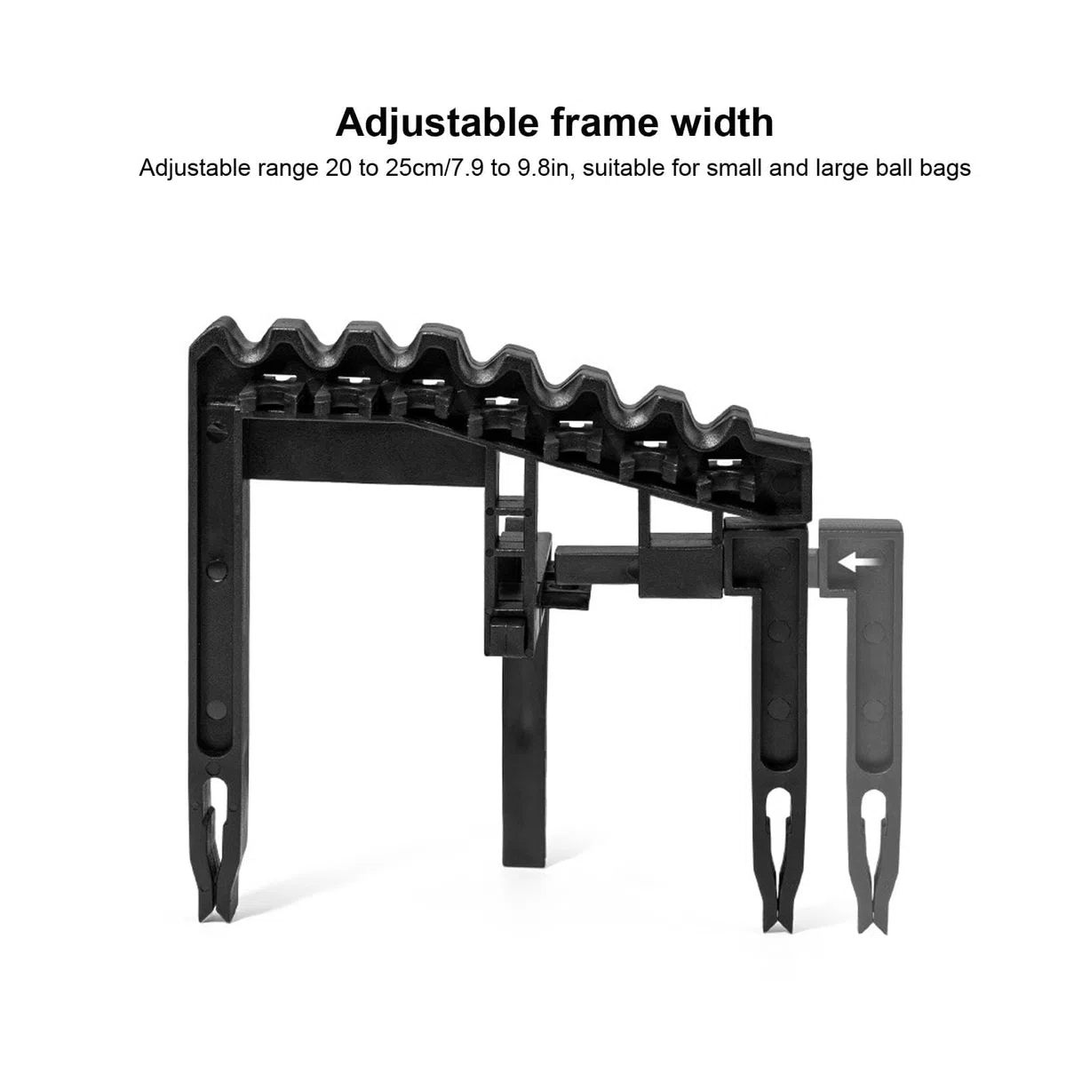 Organisateur de Sacs de Golf, Cadre réglable Portable avec 9 Emplacements Fixes pour Sac de Golf en intérieur ou en extérieur