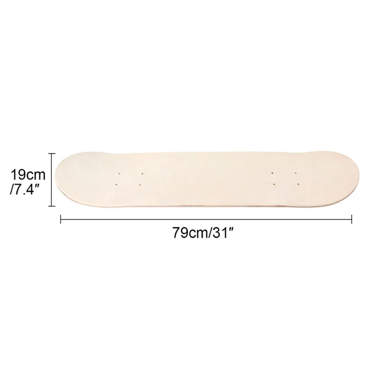 8 Pouces 8 Couches Érable Blank Double Concave Skateboards Patin À roulettes Pro Blank Skateboard/Art Deck Naturel Planche À roulettes Table Bois Érable Skateboards