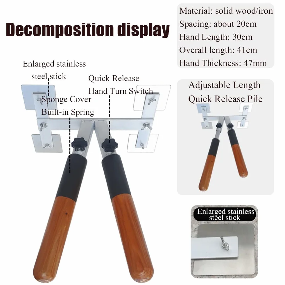 pour Le Wing Chun, Équipement D'entraînement Wing Chun, Cuir synthétique Rembourrage pour Mannequin en Bois Coussinet de Frappe Coussin de Boxe