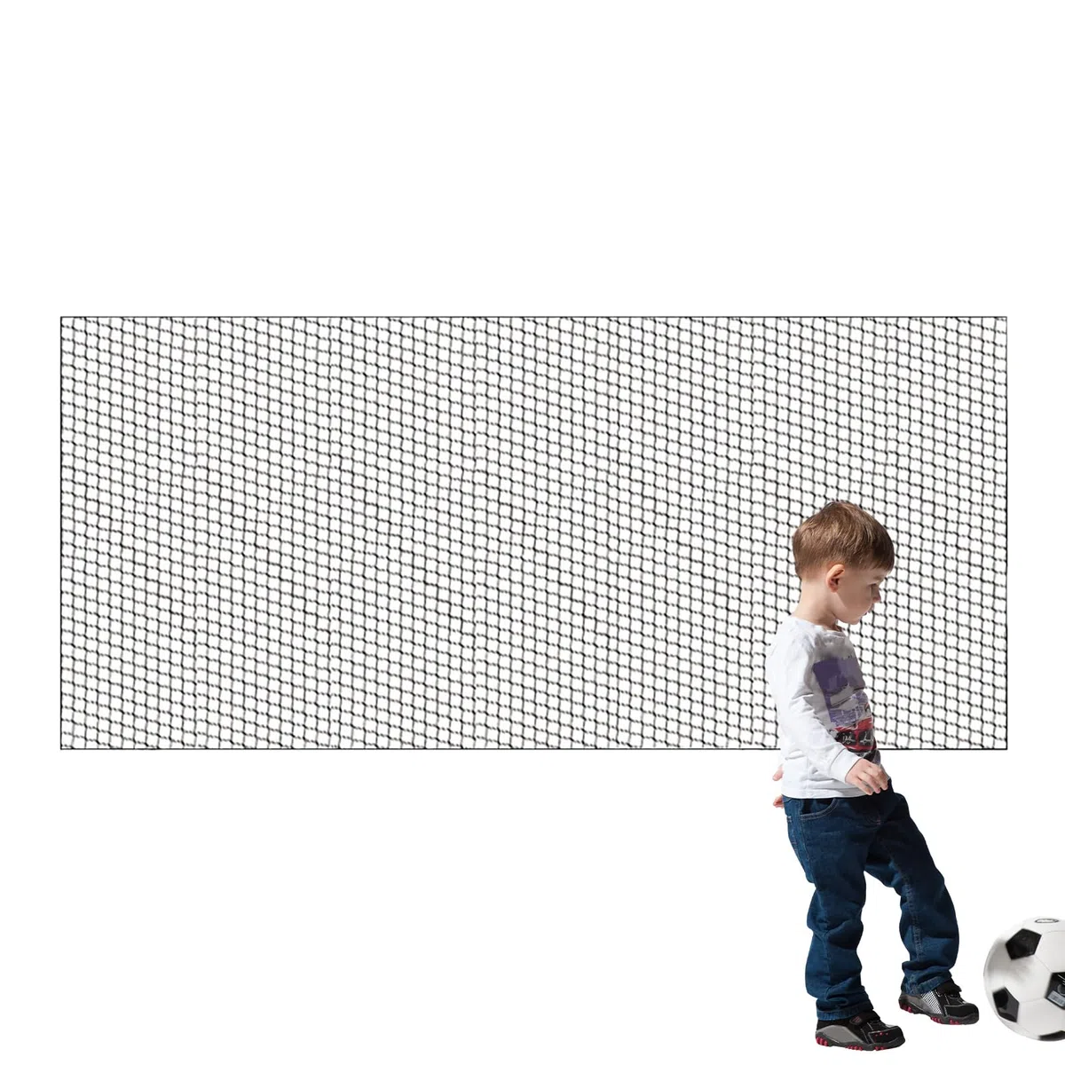 Filet de barrière de sport, barrière d'entraînement multifonction en nylon résistant aux intempéries – Filet de frappe de ballon, filet d'entraînement sportif pour football, jardin, basket-ball