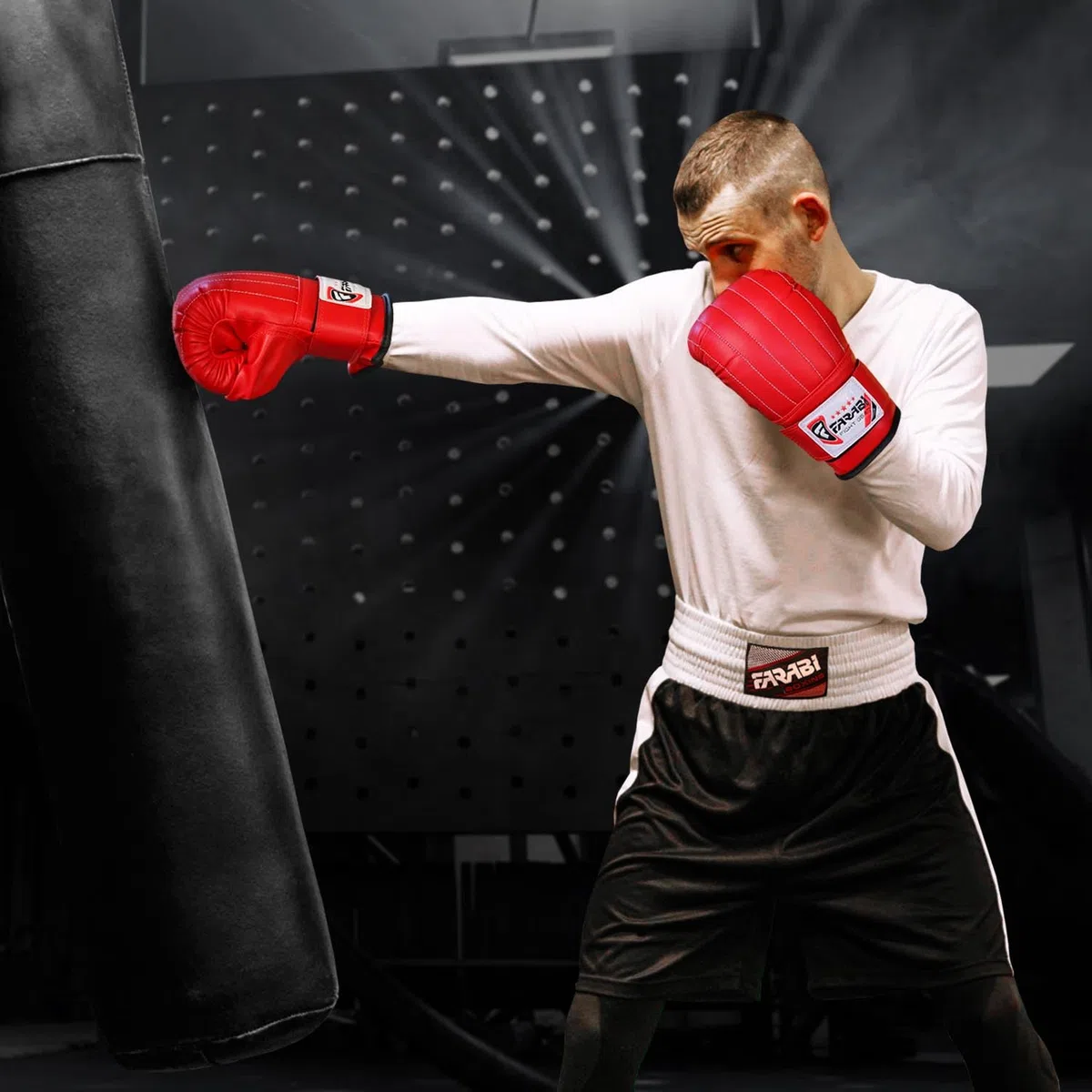 Farabi Sports Boxing Punch Bag Mitt Gloves Punching Boxing Gloves MMA Training Muay Thai Kickboxing MMA Martial Arts Workout Gloves Boxing Gloves Men Boxing Training Gloves
