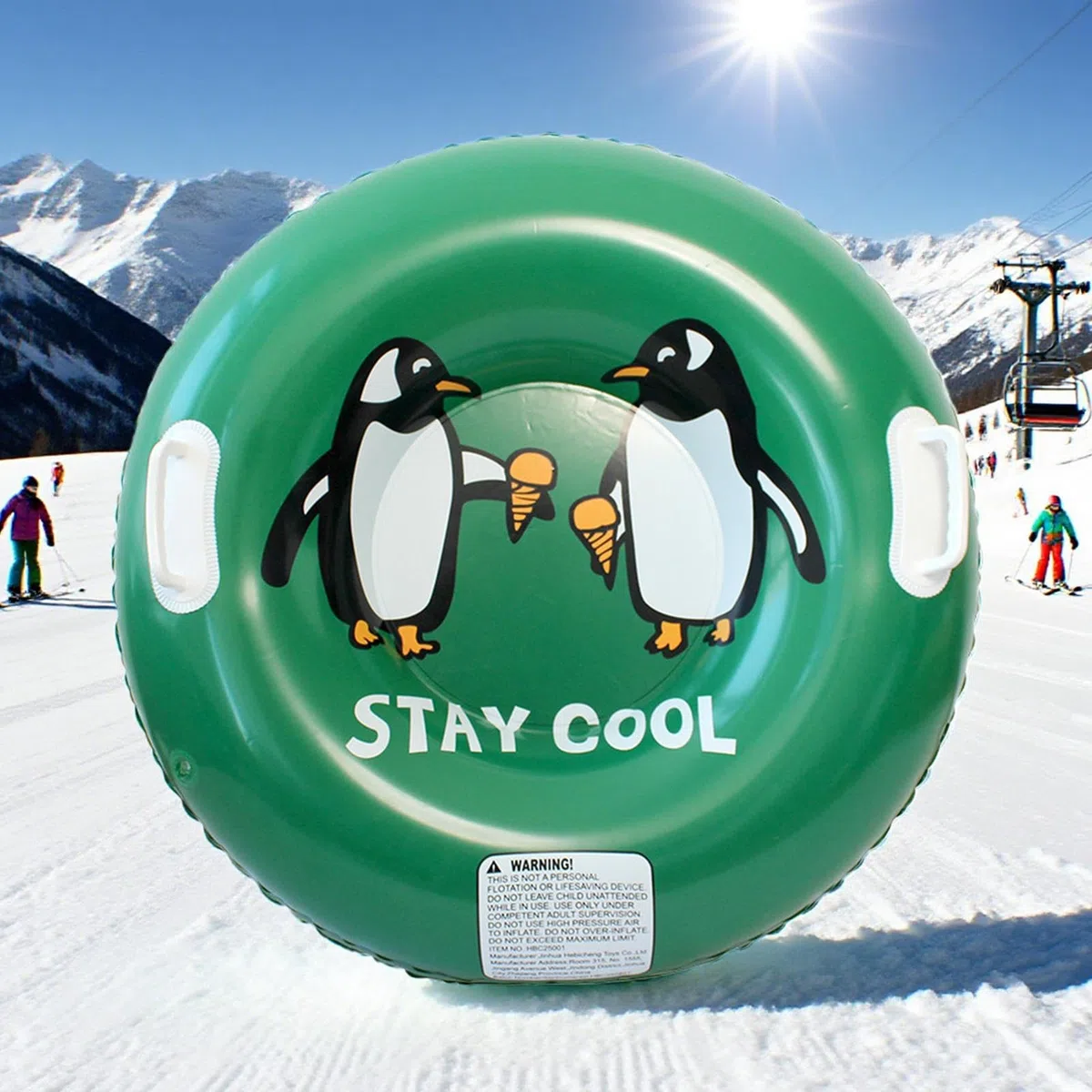 Luge Gonflable Adulte - Tubes de Neige Gonflables avec Poignées | Hiver Extérieur pour Activités Aventure Pêche Plage Parcs Luge Ski Patinoire Jardin,Activités Hivernales pour Plages