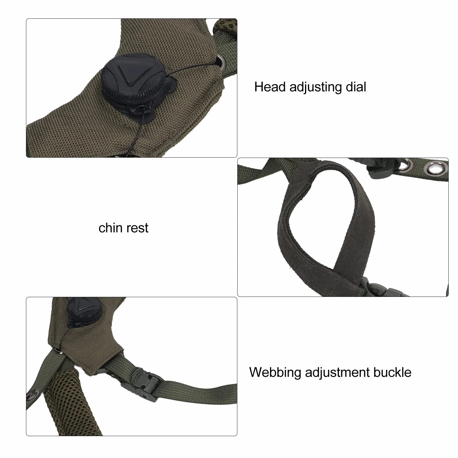Dragonne du casque, système de suspension réglable avec 4 vis et 4 écrous pour Fast/MICH/Wendy Accessoire pour casque