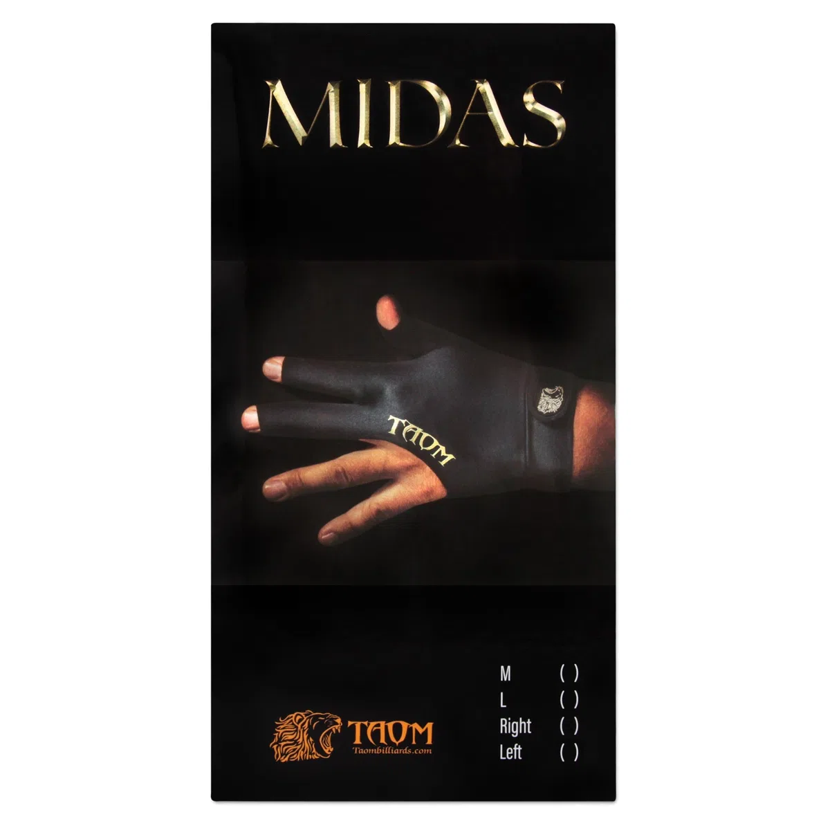 TAOM Midas Gant de billard pour main gauche ou droite