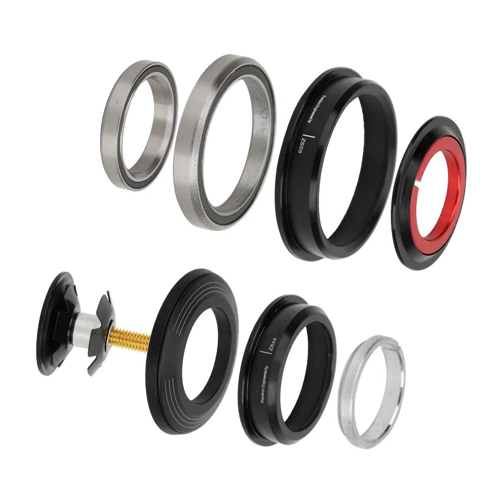 Nikou Jeu de Direction Conique pour Vélo, CNC ZS44/ZS56 Tube Conique Externe Tube à Tête Conique Conique Droit Double Usage Roulement de Casque Conique