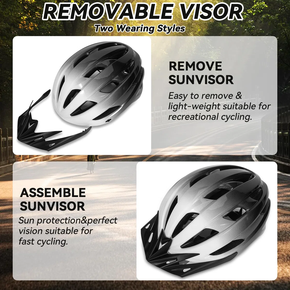 Casques de Protection pour Vélo, Casque de Vélo avec Visière, Réglables Casques de Protection pour Enfants, Casque Velo pour Enfants pour Vélo, Trottinette, Roller et Cyclisme