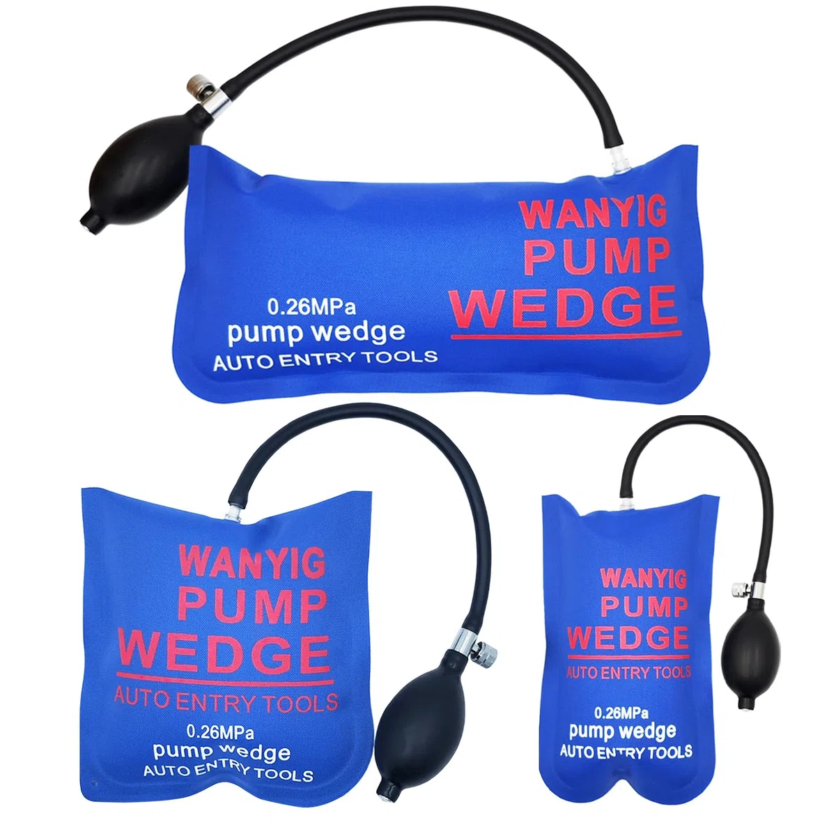 WANYIG 3PCS Pump Wedge Air Wedge Alignment Tool Inflable Coussin de Montage Universel Pompe à air Gonflable Shim Air Coussiné Puissant Outils à Main Bricolage