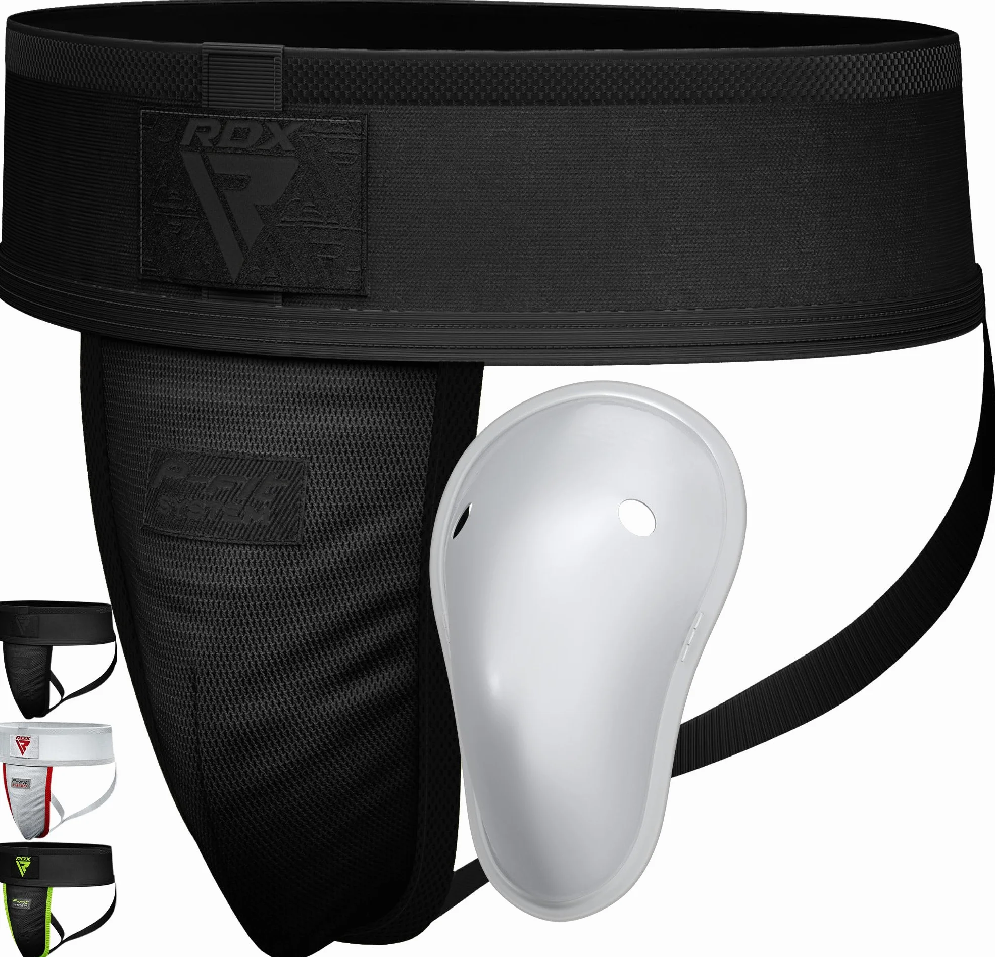 RDX Coquille Boxe pour Hommes, Ajustable Coquille de Protection avec Poche de Tasse, Groin Guard Suspensoir pour Contact Sports MMA Arts Martiaux Muay Thai Combat Kickboxing BJJ Karate Taekwondo