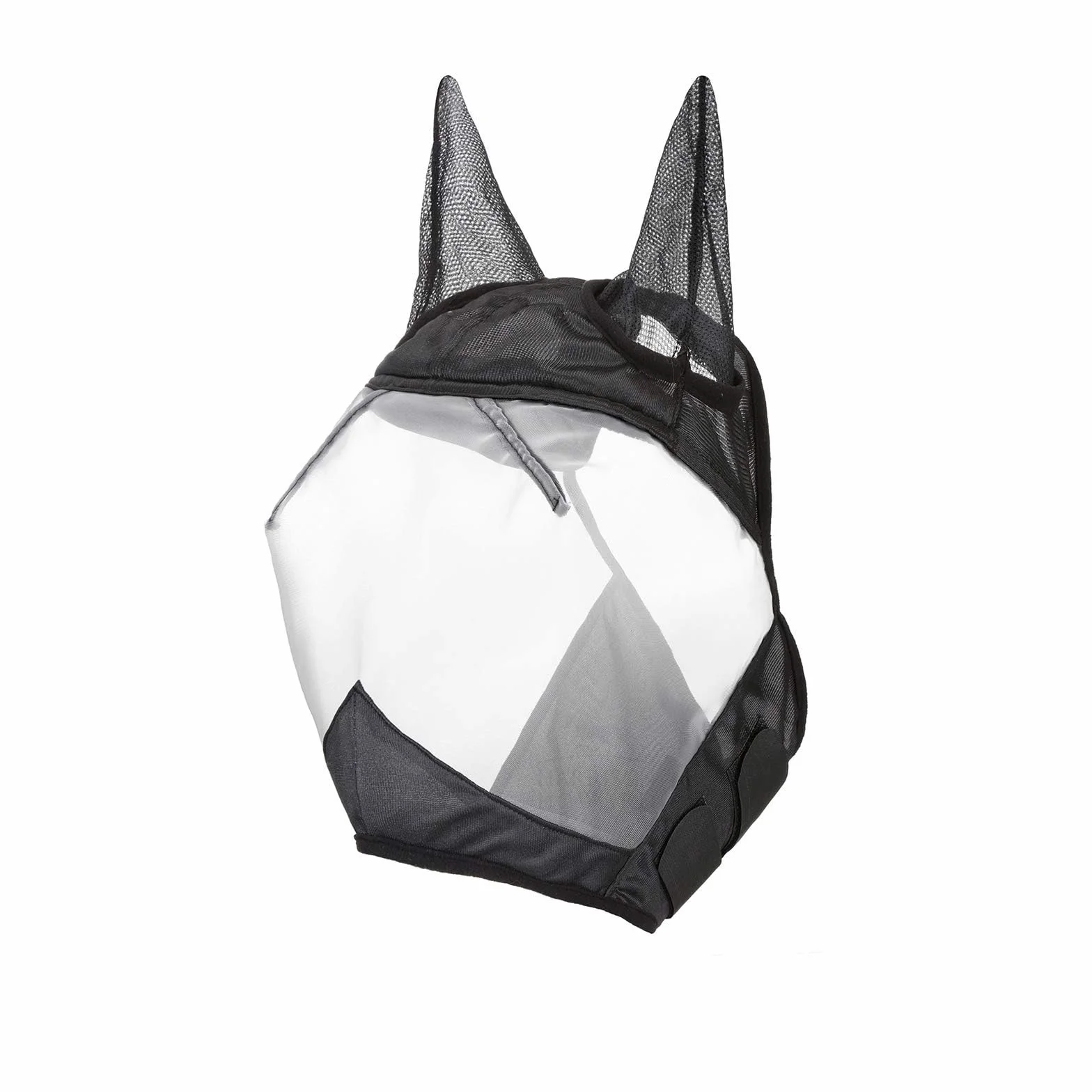 Harrison Howard CareMaster Masque Anti-Mouches Protection Anti-UV avec Oreilles Noir/Argent