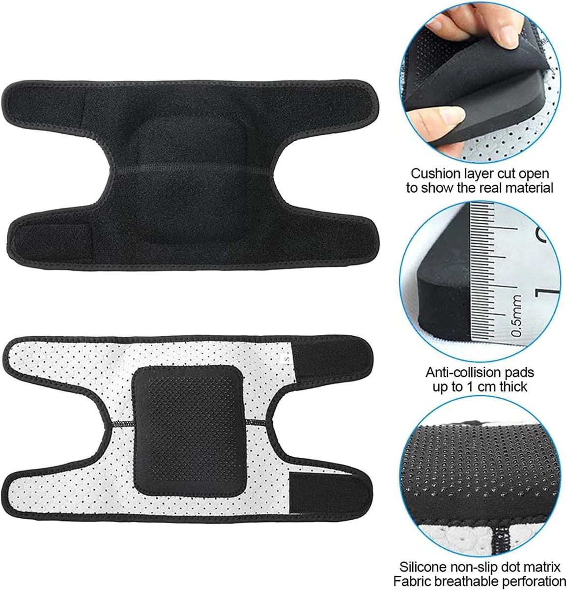 Genouillères Volleyball Ado, Adjustable Éponge Protège Genoux Sport pour Enfant & Adult pour Rollers Hip Hop Danse Vélo Handball Basket BMX Trotinette Football Pilate Travaux