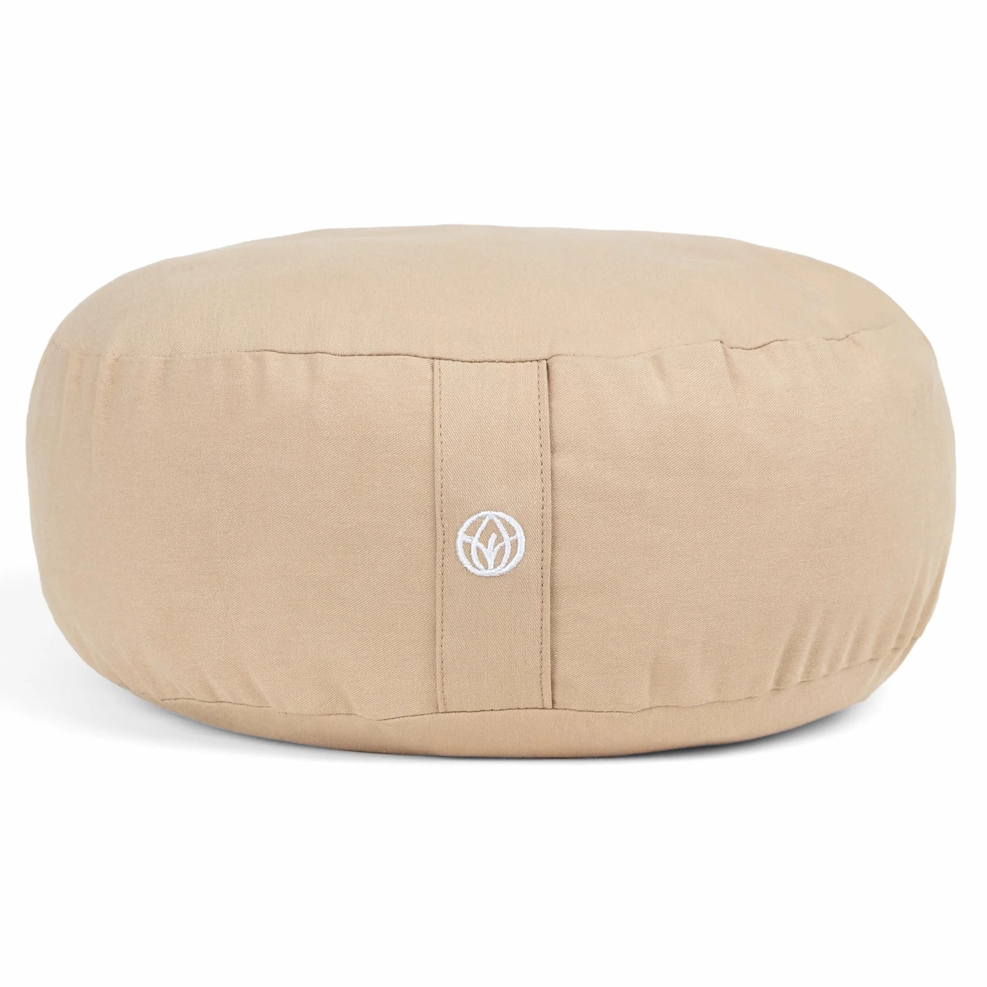 MYLILY Coussin de Yoga Méditation – Coussin Yoga Rond Ø 29 cm – 10 cm Plat & 255 g léger – de Sol avec Housse Coton Lavable – Vegan – Beige