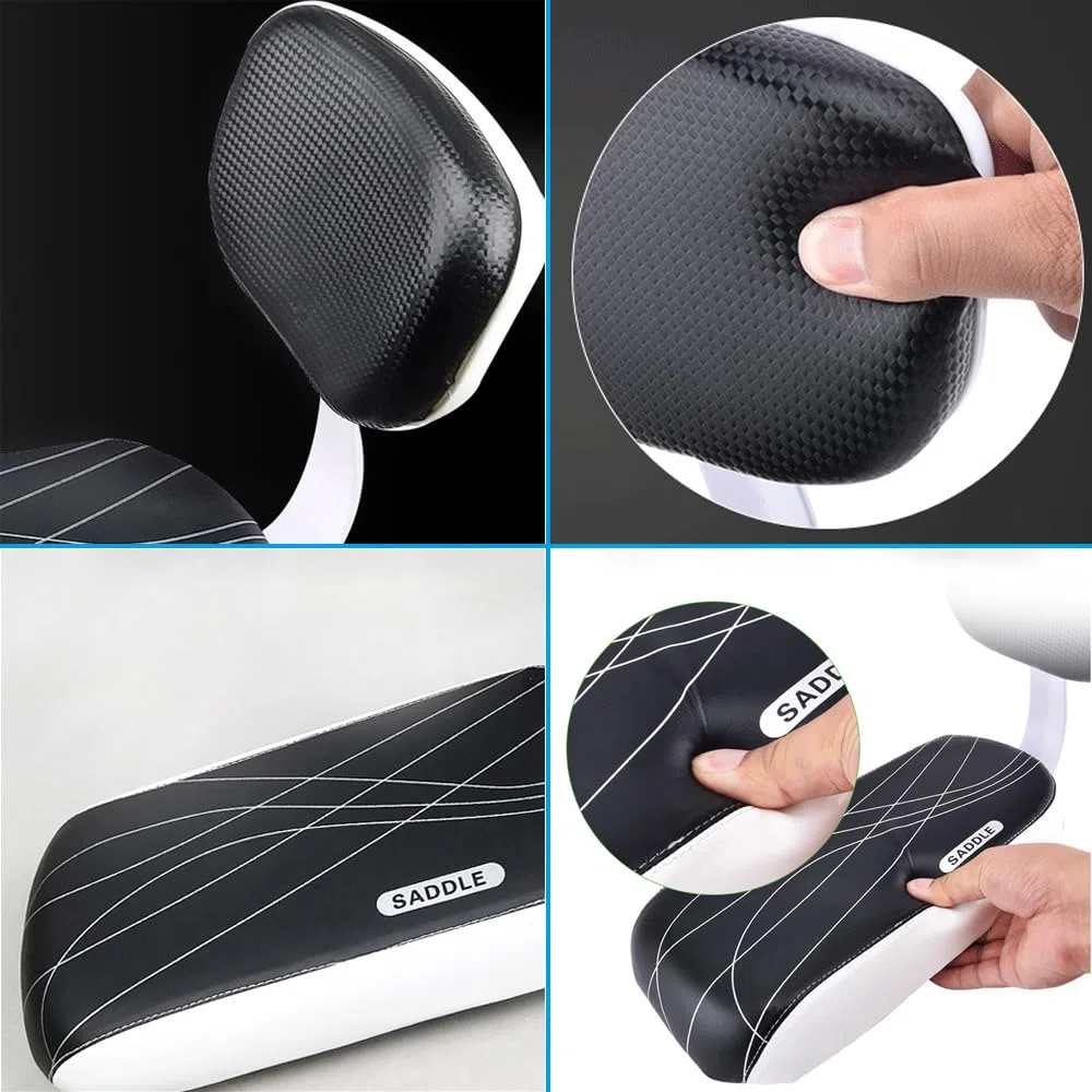 Siège Arrière de Vélo, Siege Velo Enfant, Siège de Vélo Universel, Sécurité Enfant pour Vélo Arrière Siège avec Compris Coussin et Dossier, Pédale Arrière Repose-Pied, Accoudoirs