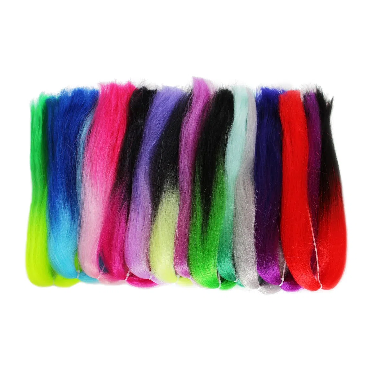 Tigofly 12 Couleurs Double Couleur Fibre synthétique Grande Hank Super Cheveux Bucktail Jig Leurre Fabrication de Mouches Matériaux