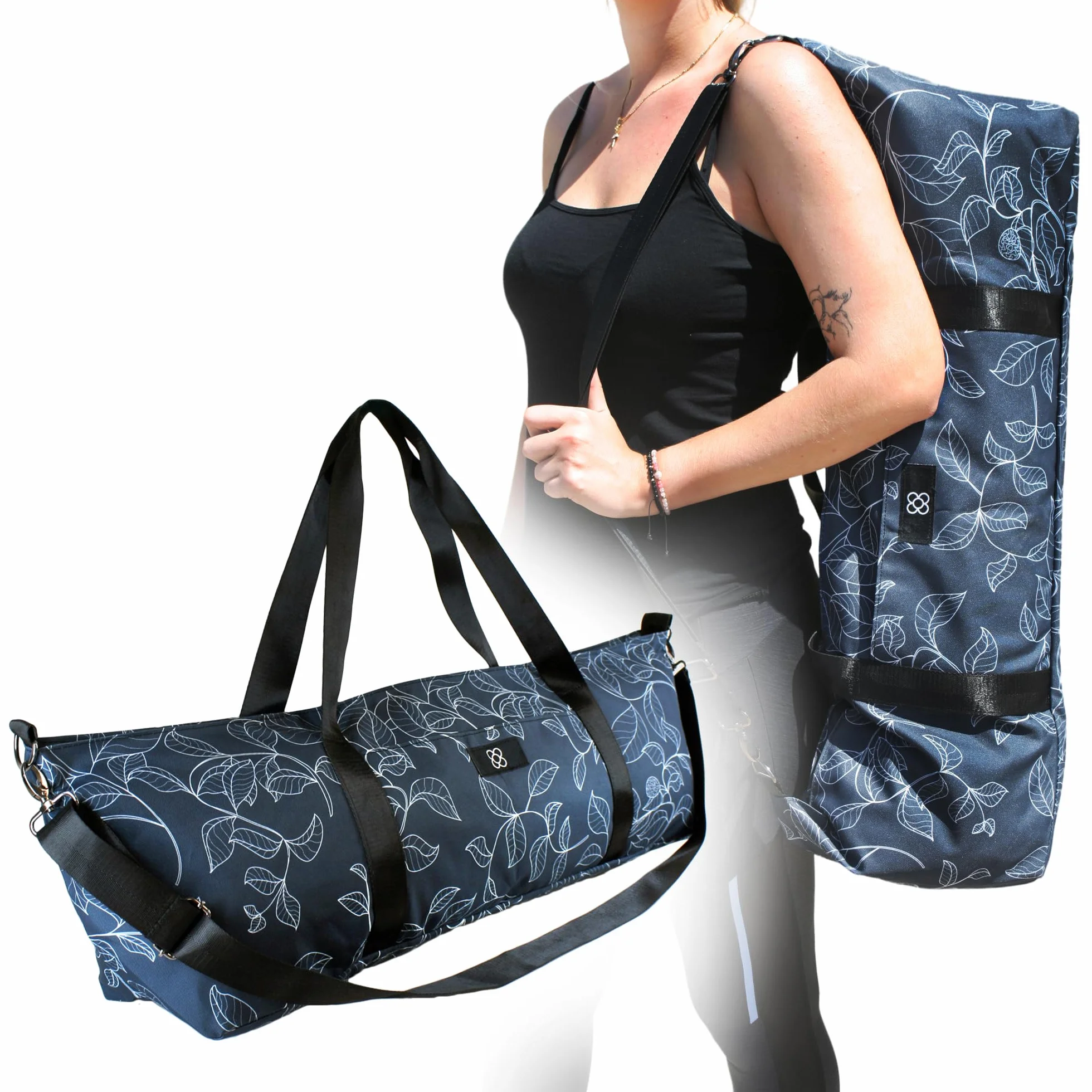 DOJA Barcelona Sac Tapis Yoga XXL - Grand Sac Yoga Résistant et Spacieux avec Poches - Housse Tapis Pilate Doté de Poignées et Sangle d'épaule pour Transport Confortable et Organisation Optimale