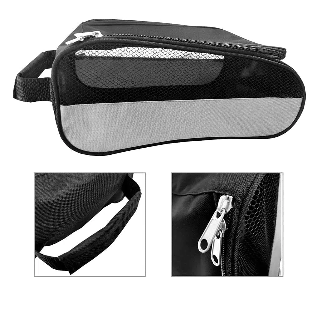 Sac à chaussures de golf pour homme et femme - Fermeture éclair - Avec ventilation - Noir