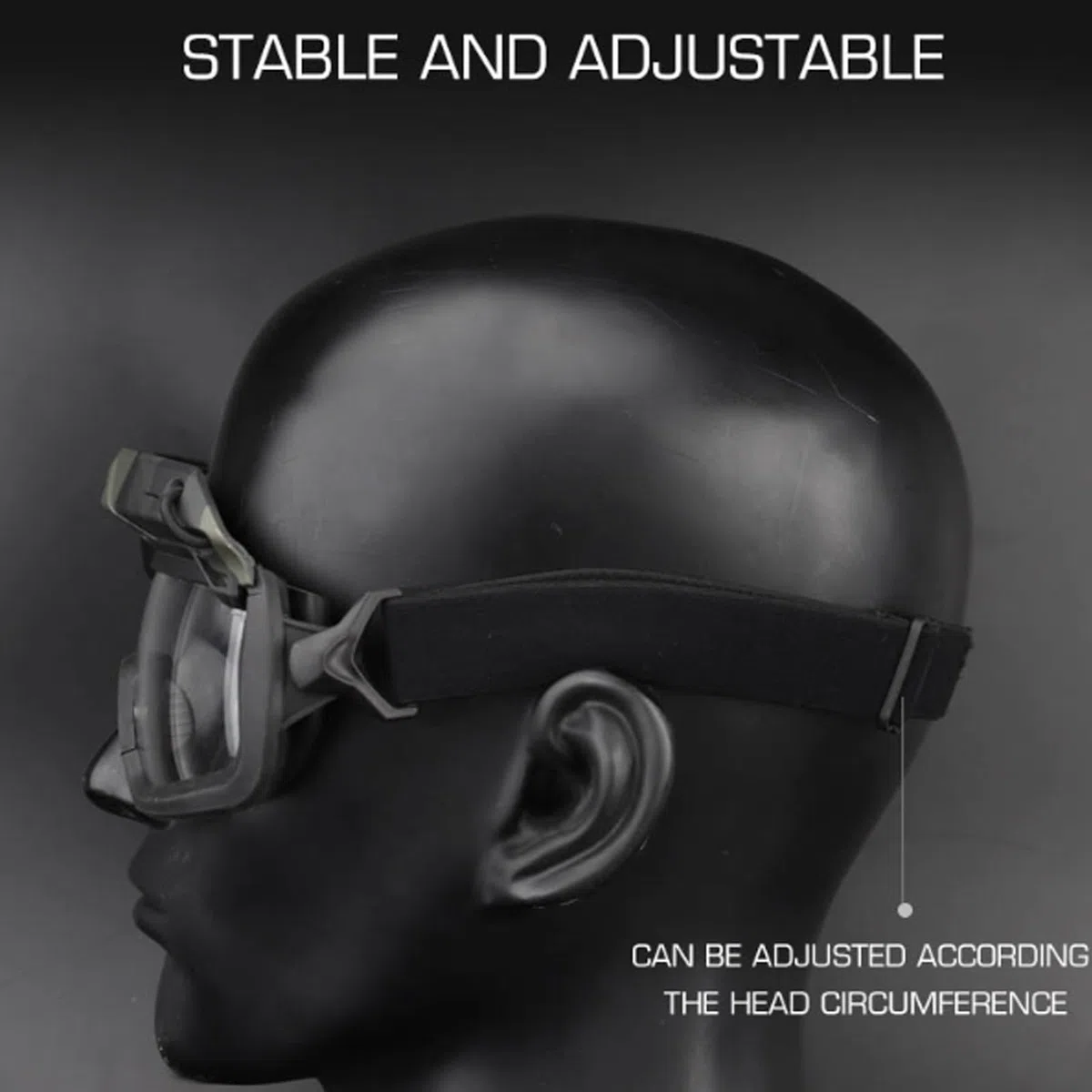 Lunettes Airsoft Split à Deux Modes, Accessoires Tactiques pour Casque à Fixation Rapide, pour Équipement de Chasse Fixation par Clip sur Rail
