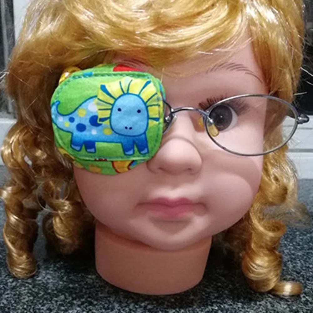 Creative Dinosaur Eye Patch lunettes simples couverture Amblyopia traitement pour les enfants (oeil droit), A