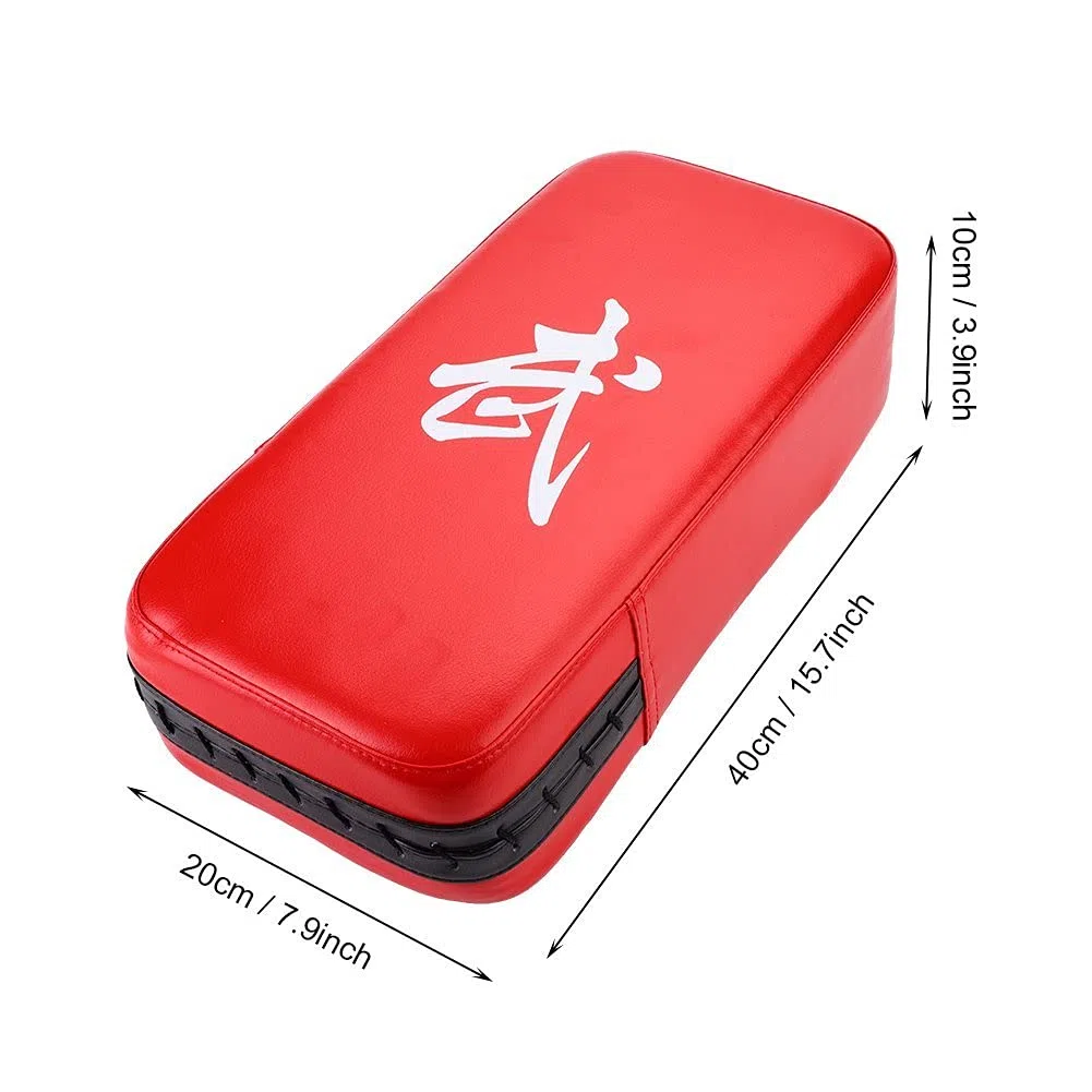 Cible de frappe avec bande de poignet et cuir PU durable pour boxe, muaythaï, karaté, kickboxing et entraînement de pied