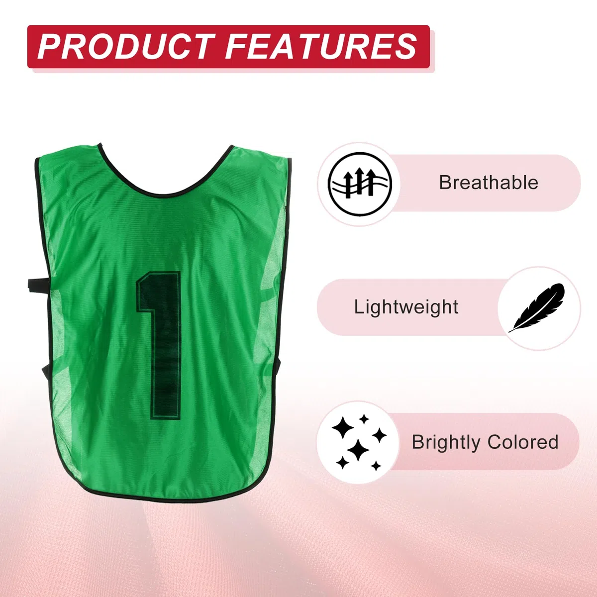PATIKIL Gilet d'entraînement de football réversible numéroté pour entraînement de football