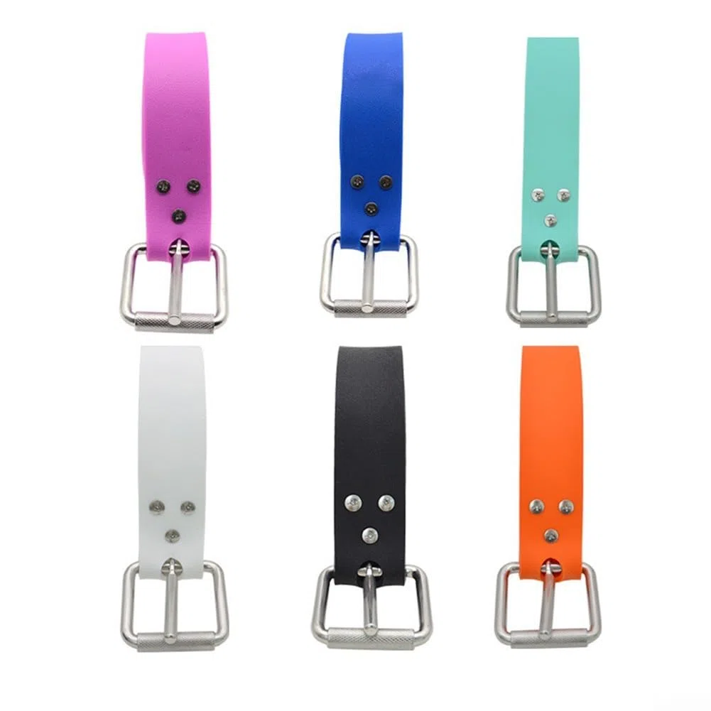 Ceinture de plongée en silicone avec boucle marseillaise pour sports sous-marins 1. ou 1,5 m (130 cm bleu)