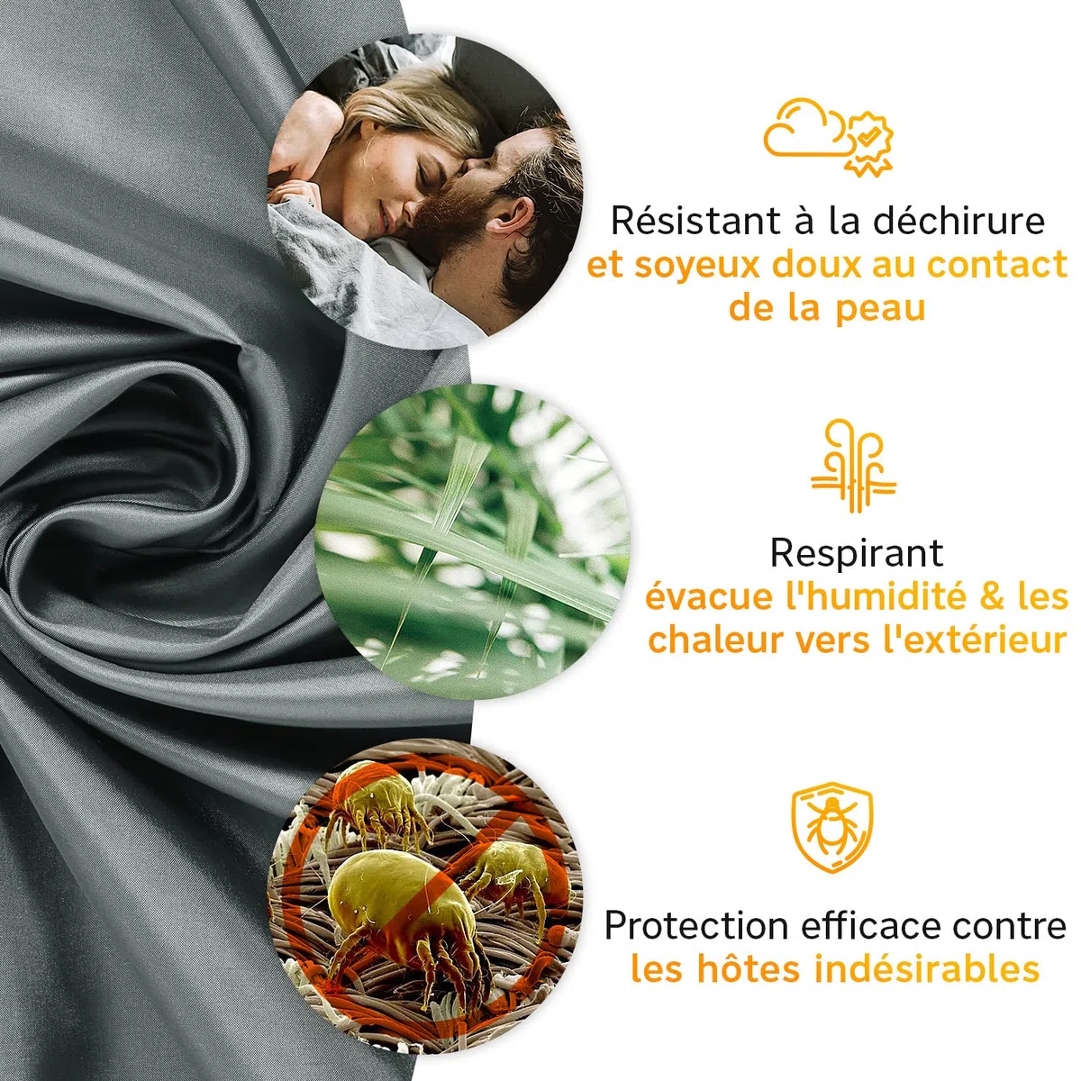 Sac de couchage Nomadic - Très léger, fin et compact Sac de couchage - Ultra léger, mince, petit - Idéal pour les auberges et les chalets de montagne