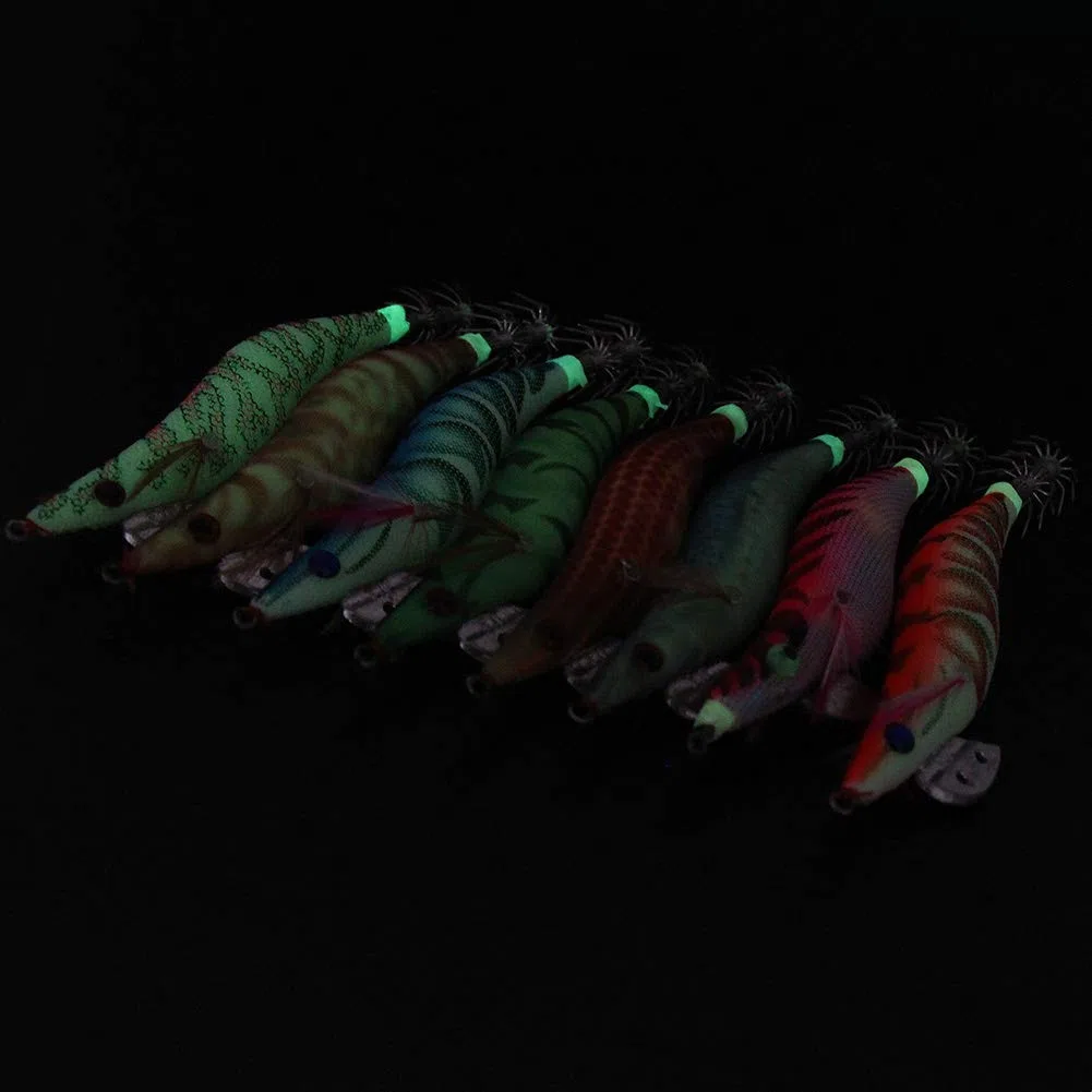 Croch 8 Pièces Lumineuse Turlutte Leurre pour la Pêche des Pieuvre,Seiches et Calamar