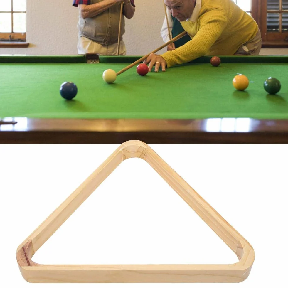Alomejor Support de Boule de Billard Triangle Professionnel en Bois et Support de Boule de Billard en Diamant Accessoire de Table de Billard(American)