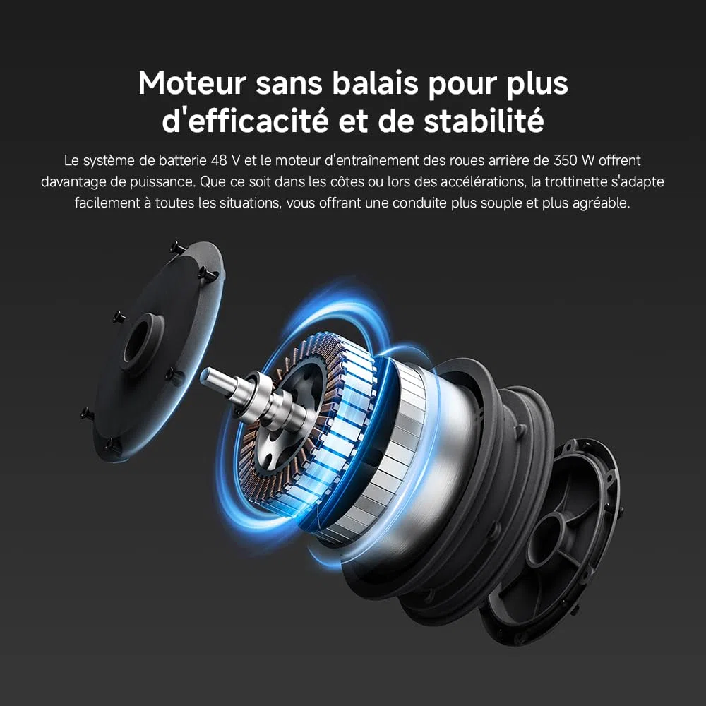 Xiaomi Electric Scooter 5 – Amortisseurs Doubles Ressort Avant – 60km Autonomie Étendue – Pneus 10' Tubeless – Moteur 700W Max – Pente 18%