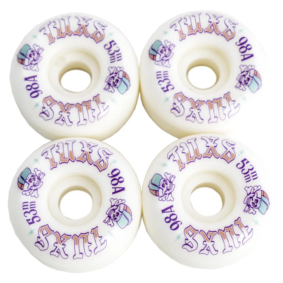 Roues de skate en uréthane SHR Premium 53 mm 98A Pro Conic Side Cut Skateboard