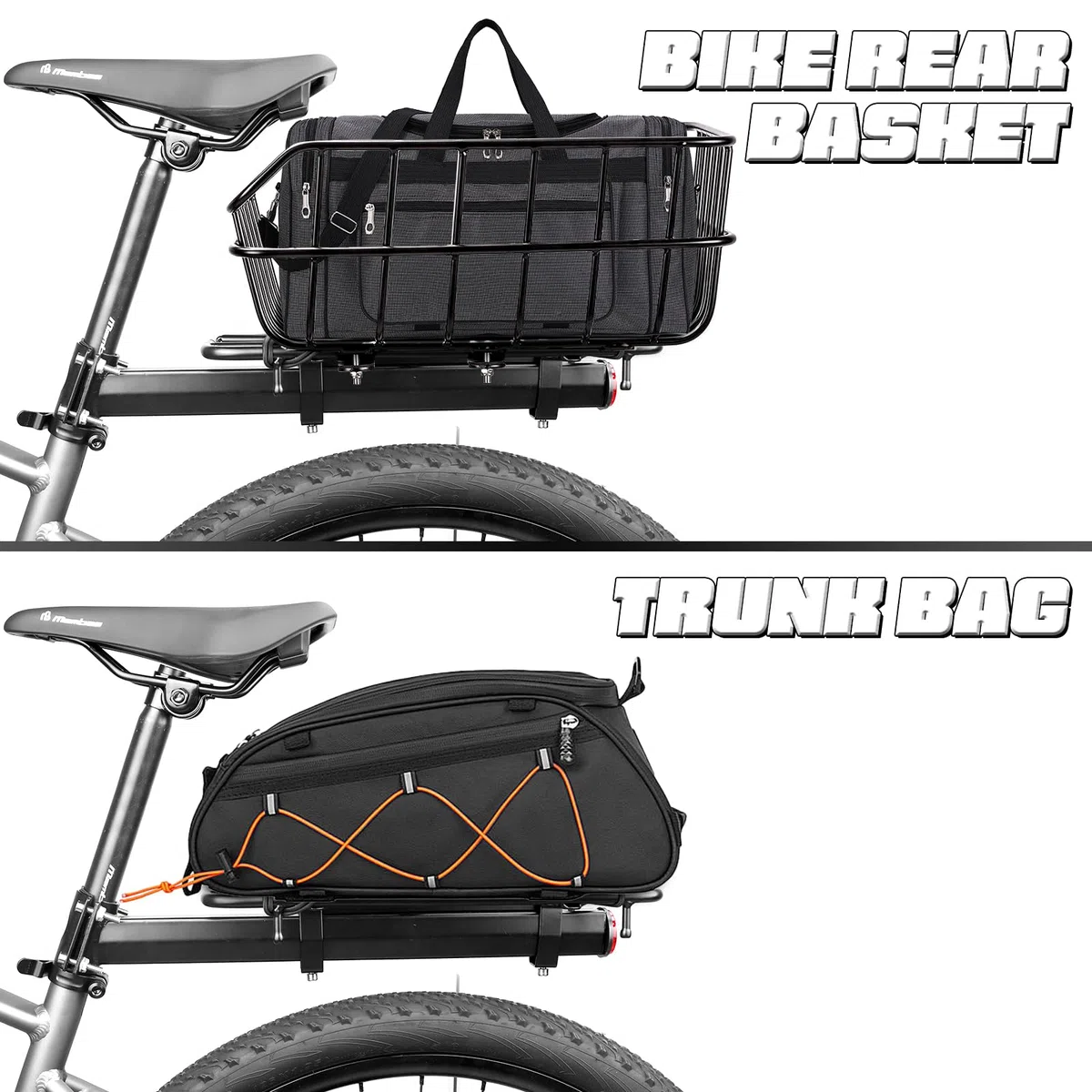 MEGHNA Porte-bagages arrière universel pour vélo - Charge maximale : 30 kg - Réglable pour roues de 20 à 29" - Porte-bagages robuste en aluminium - Montage facile avec outils