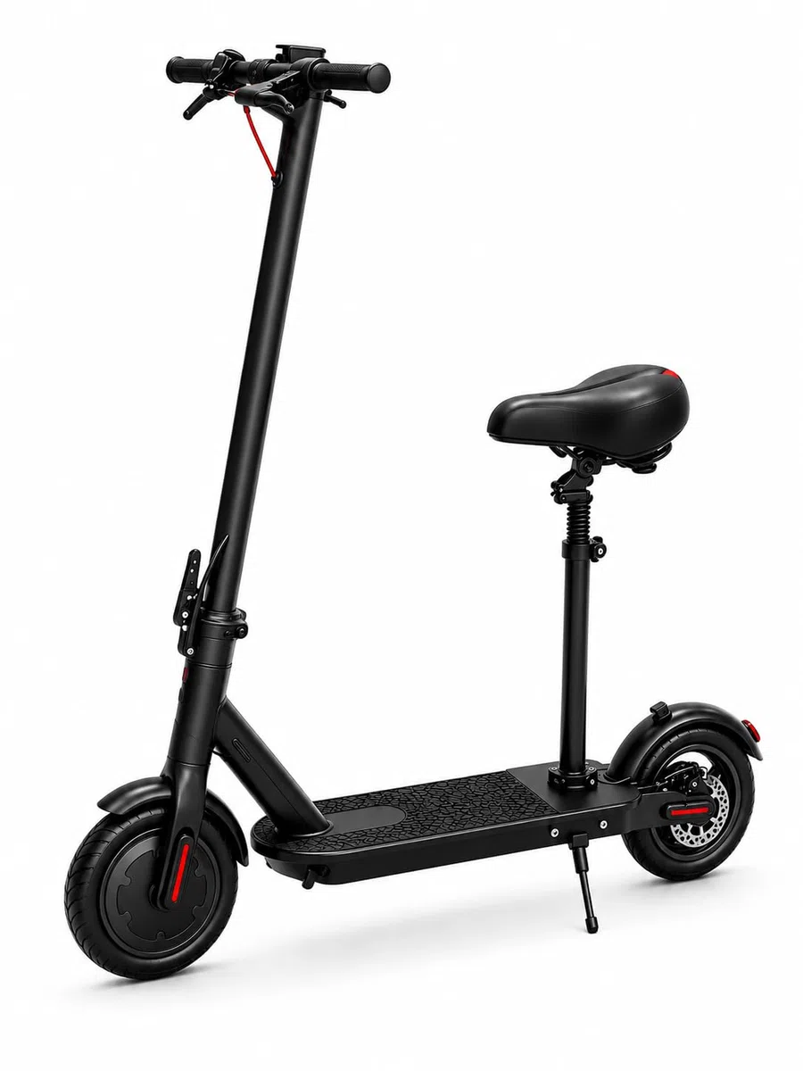 Trottinette Électrique Ado & Adulte – 500W, 4Ah-7.5AH, Autonomie 12-30km, Pneus 8.5" Gonflables, Double Freinage, Pliable - Siège (en Option)