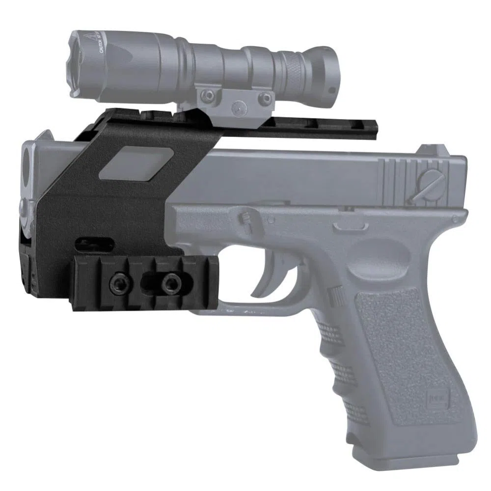 Système de Base de Rail de Pistolet Tactique pour G 17 18 19 Pistolet Airsoft Accessoires de G 17 Portée de Chasse (2 Couleurs en Option)