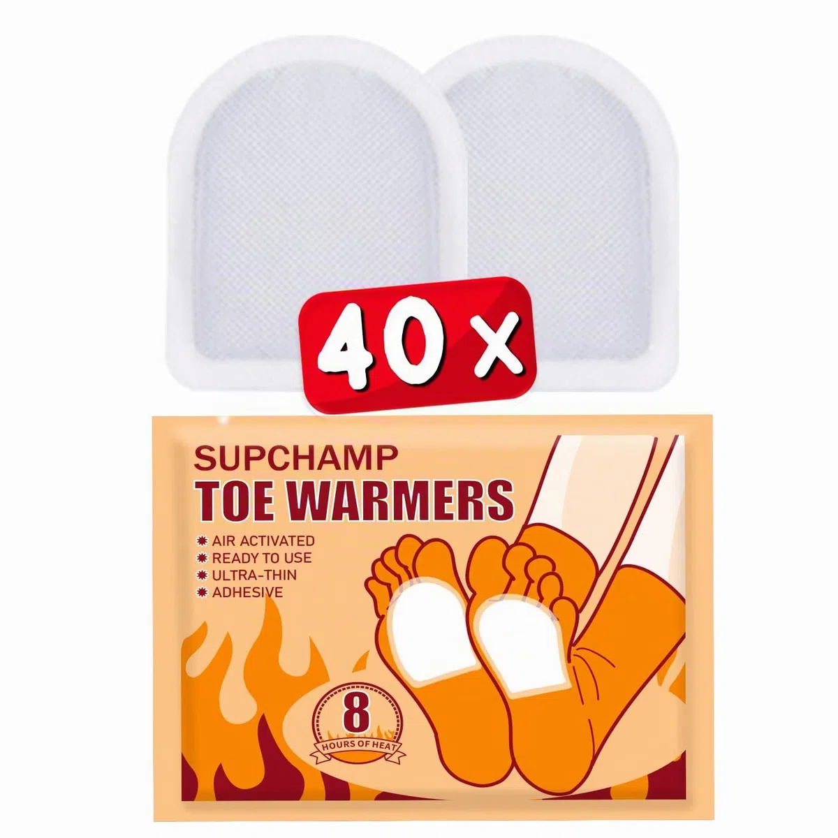 Chauffe Pieds - Chauffe Pied - 10 ou 40 Paires -Chaufferettes Mains Pieds - Chauffant 8 Heures de Chaleur