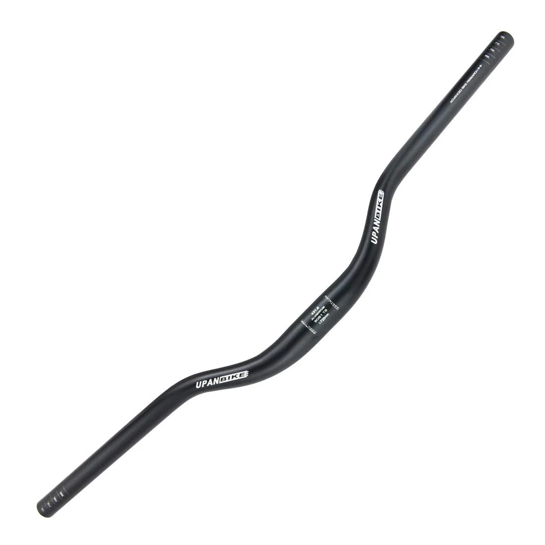 UPANBIKE VTT vélo Extra Long guidon φ31.8mm 720mm / 780mm Riser Bar(Noir, 780mm)