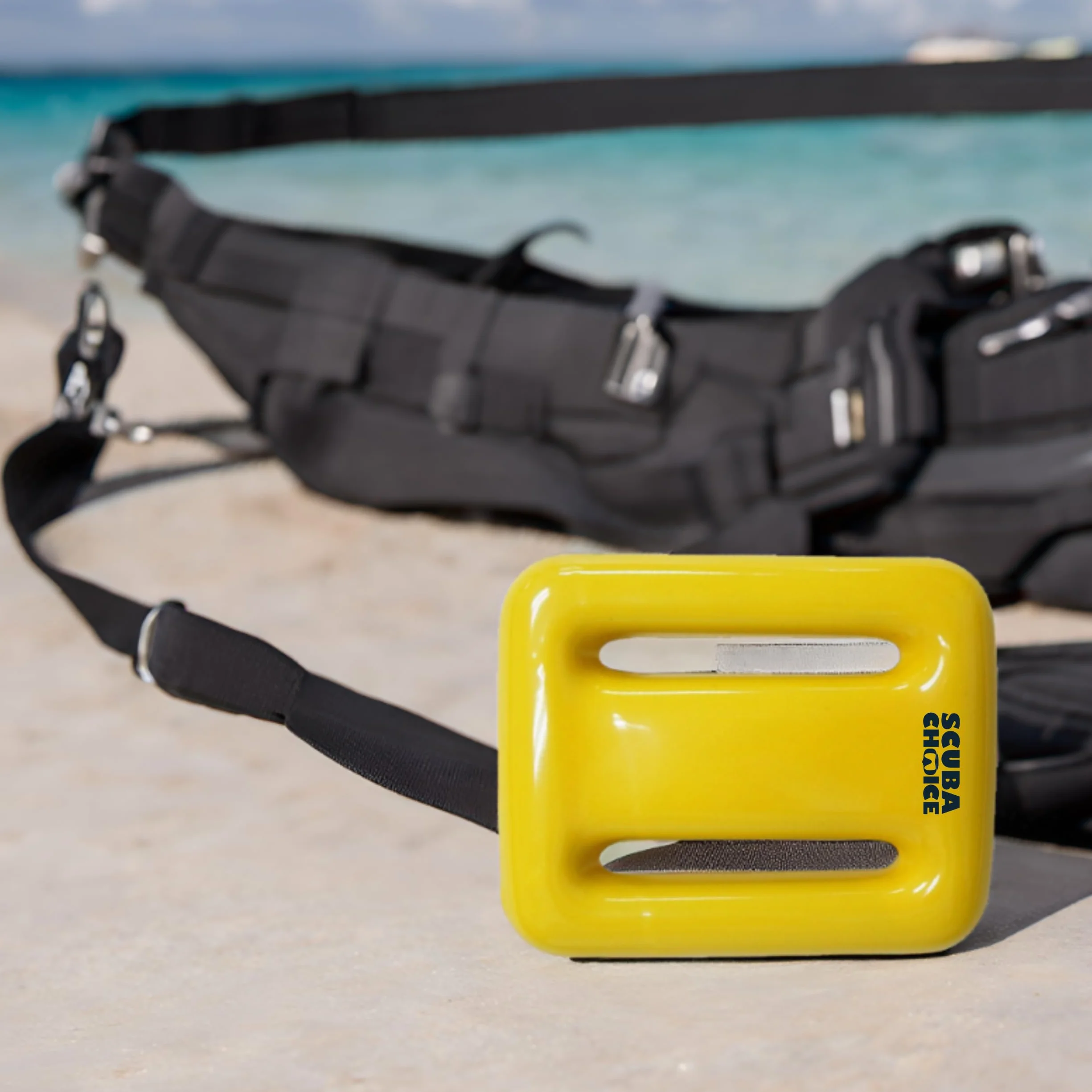 Scuba Choix Jaune Enduit de Vinyle plongée plombs