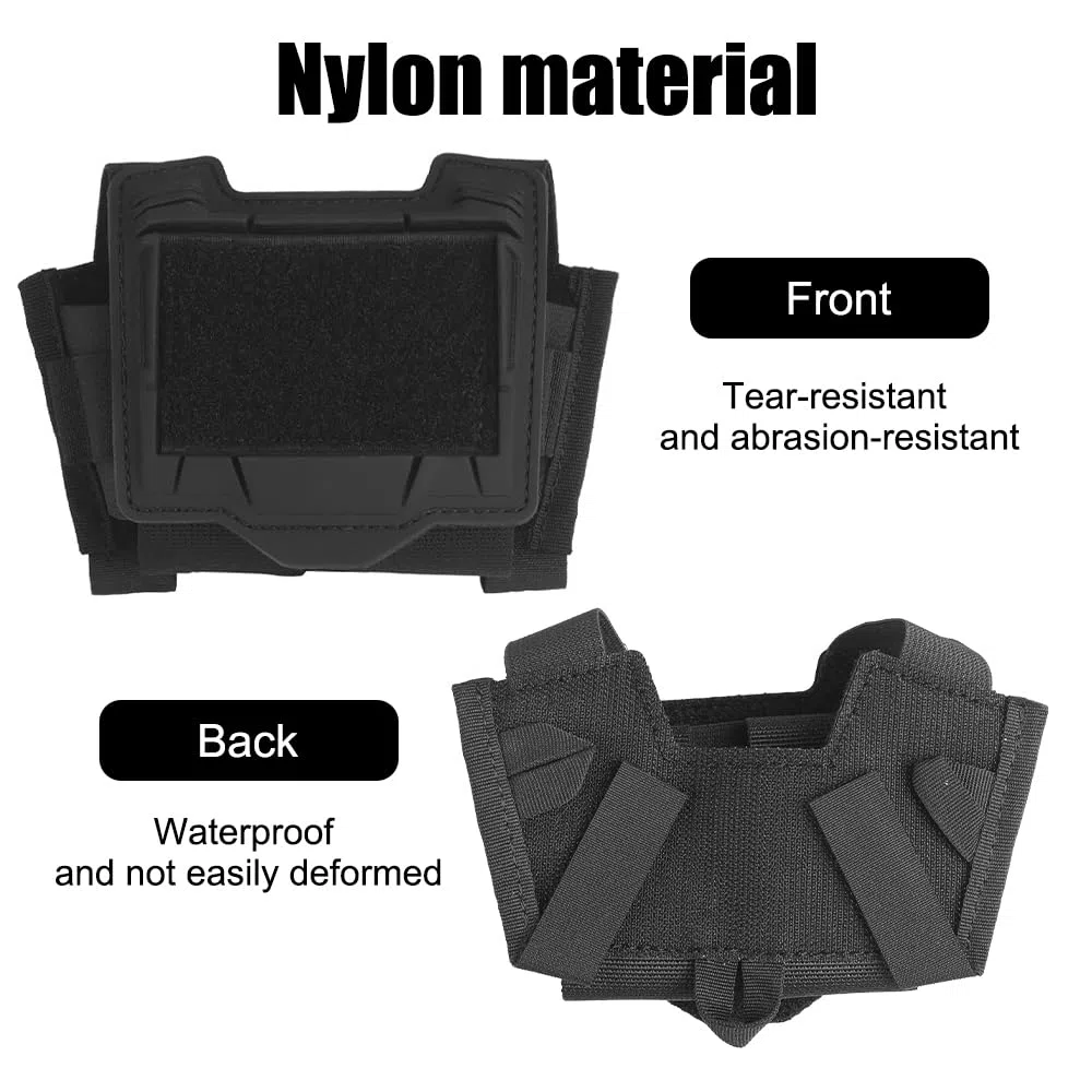 Pochette de Batterie pour Casque Tactique, Sac de Poids Casque d'airsoft élastique, Poche de Contrepoids étanche pour Casques PVS-31 et GPNVG