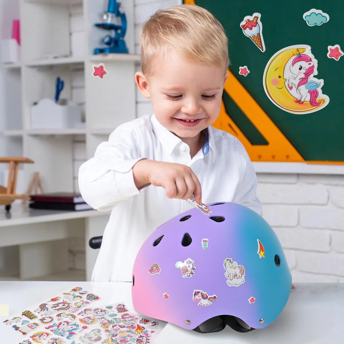 Casque Enfants Ajustable, Casque de Skate Casque de Vélo, Filles et Garçons Réglable, Mentonnière Ventilation Sécurité Léger Casque de Skateboard pour Vélo Skateboard Scooter