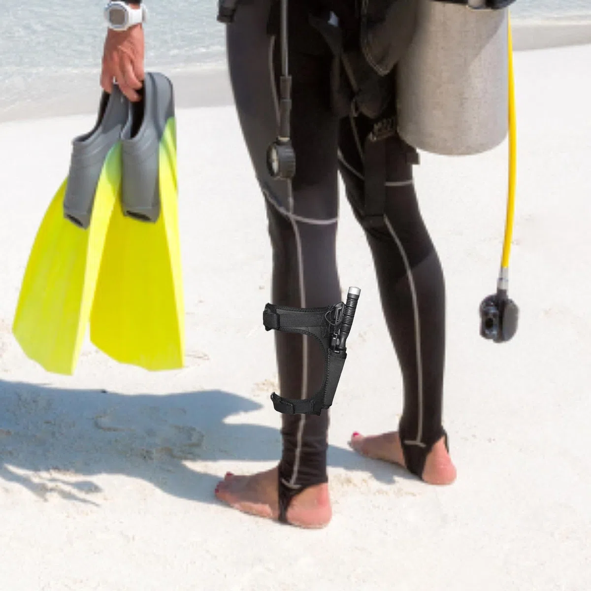 Étui de poche de plongée – Étui de coupe de plongée, étui de gaine de lame de plongeur | Jeu de lames de plongée sous-marine en acier inoxydable, sangle de pêche sous-marine, boucle compacte et légère
