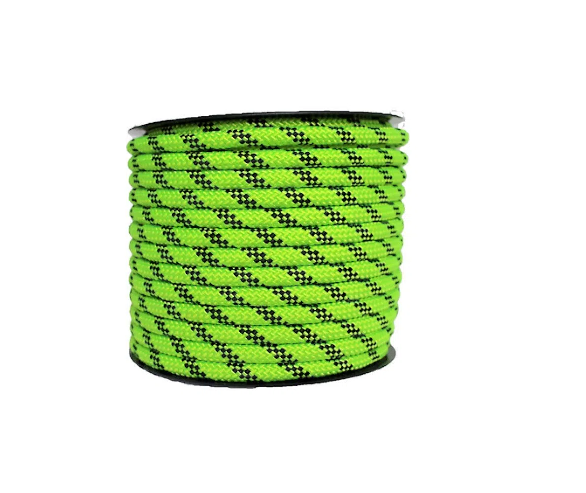 Cordamarket 10 mm Corde drisse Mixte, Vert Fluo, 25mts