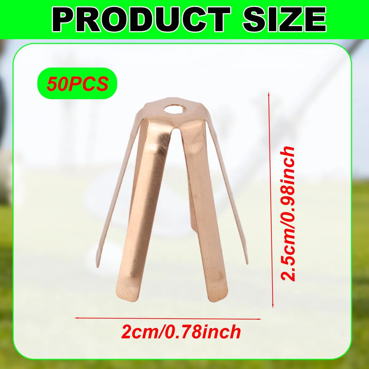 Tinoaly 50pcs Universelles 6 Pattes Laiton Cales pour Shaft de Golf, Réglables Adaptateurs Clubs de Golf Compatibles avec Les Calibres .335 .350 .355 .370 pour Tous Les Shafts for Hommes et Femmes